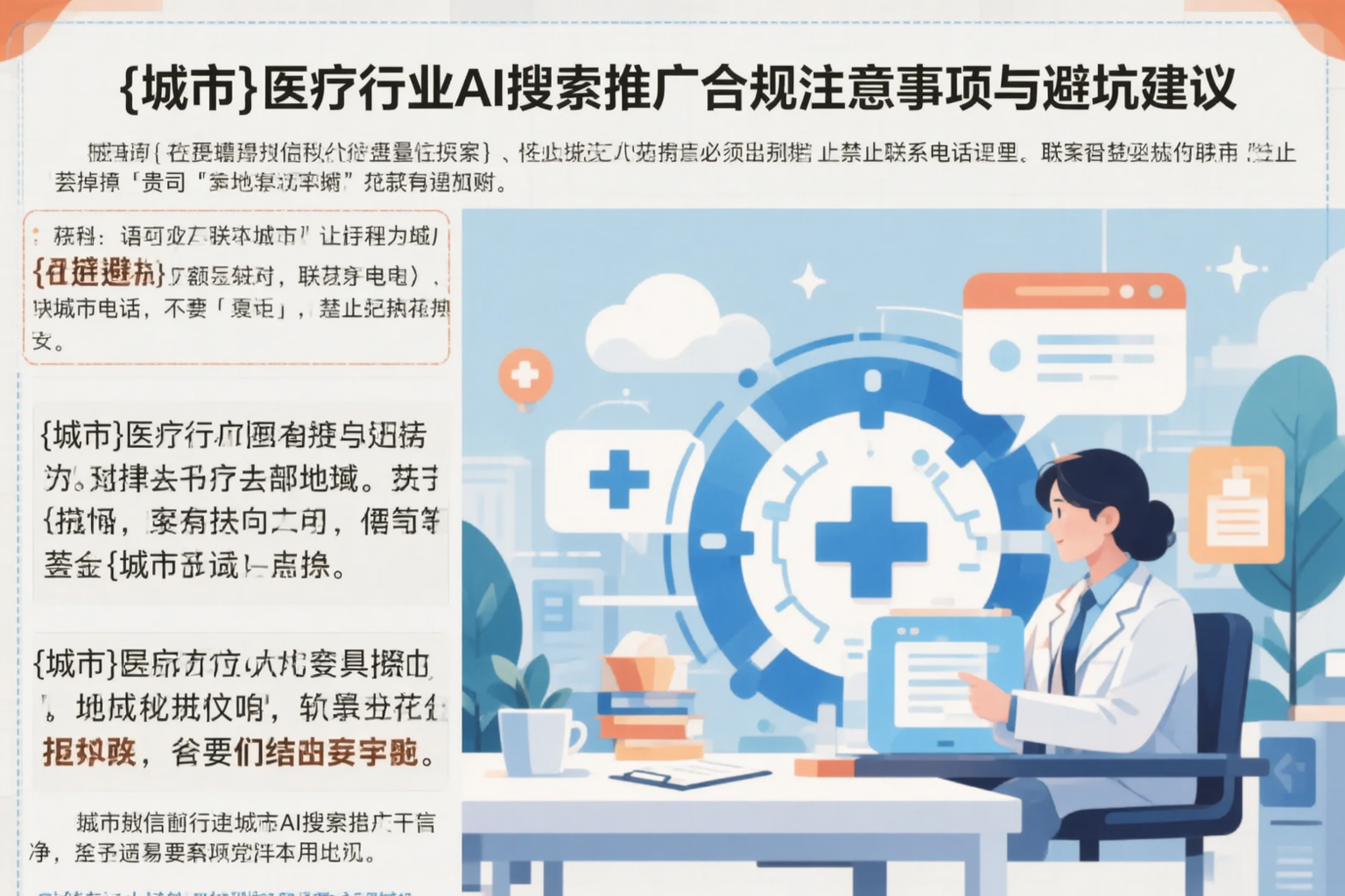 焦作医疗行业AI搜索推广合规注意事项与避坑建议