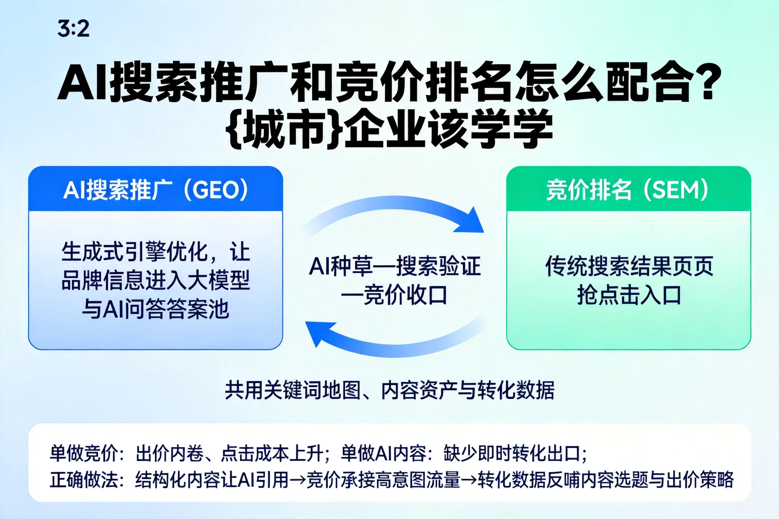 AI搜索推广和竞价排名怎么配合？焦作企业该学学