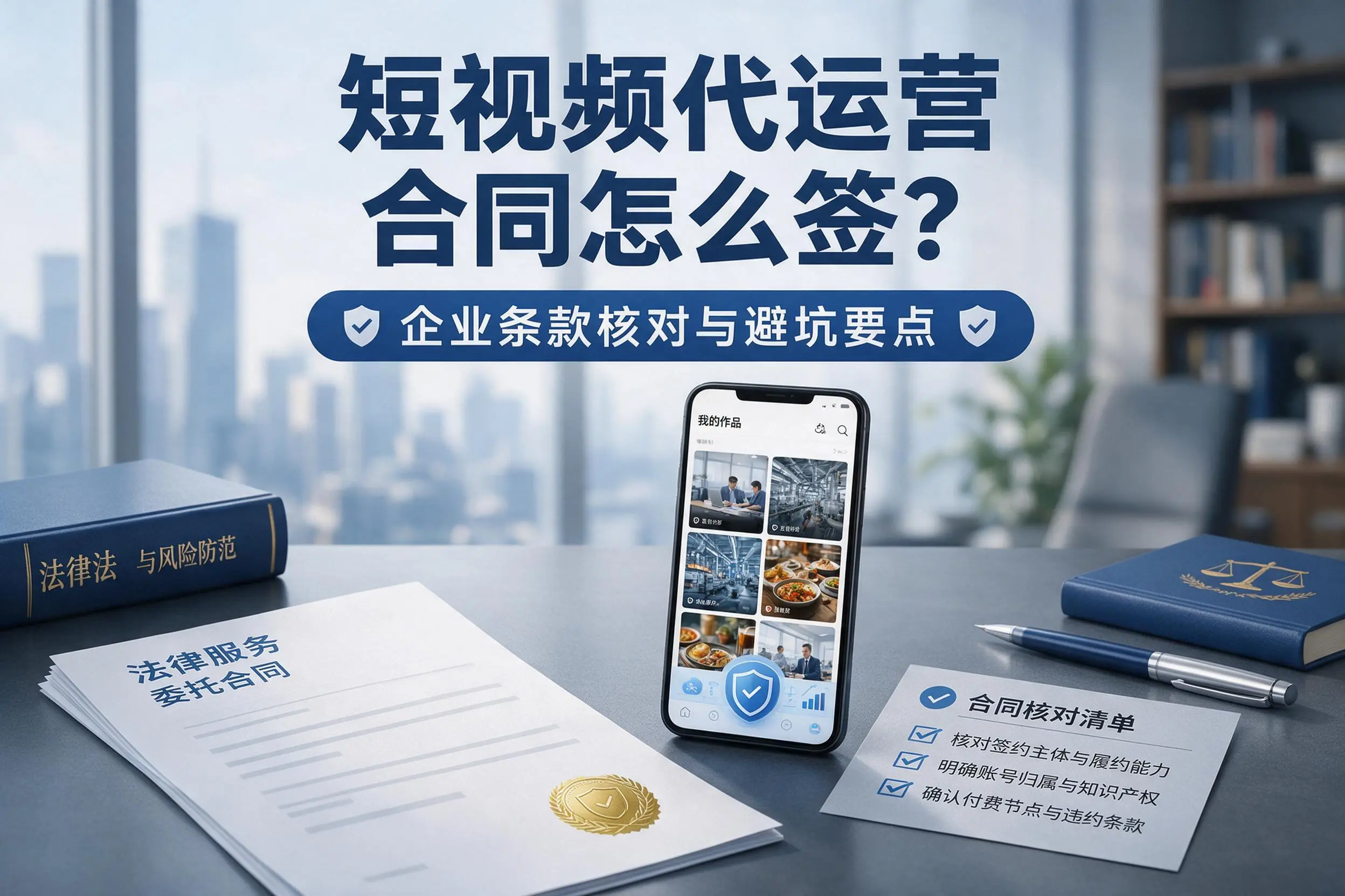 短视频代运营合同怎么签？焦作企业条款核对与避坑要点