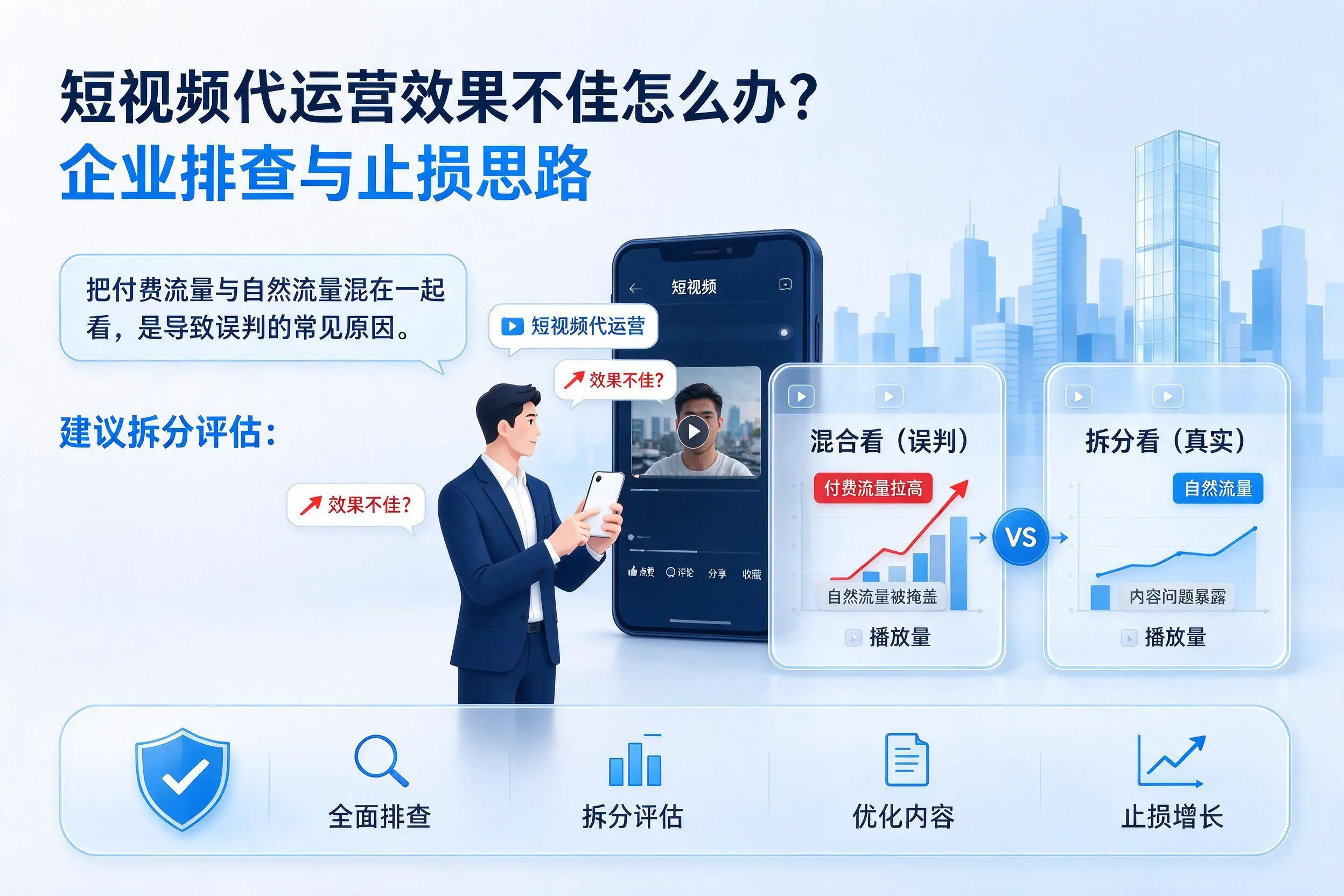 短视频代运营效果不佳怎么办？焦作企业排查与止损思路
