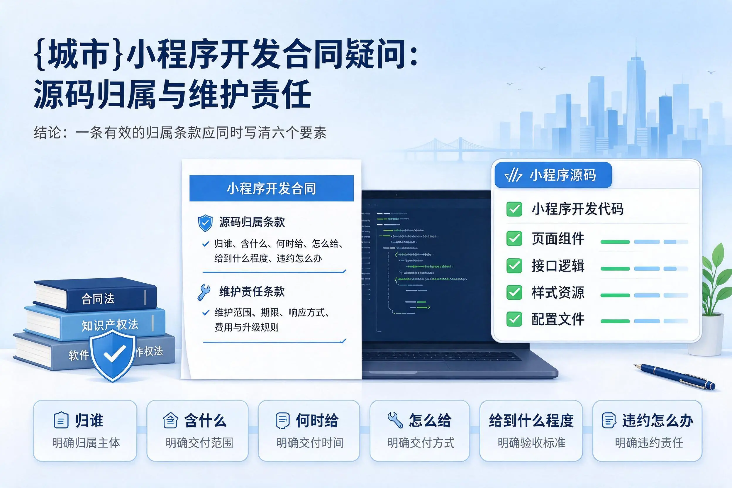 焦作小程序开发合同疑问:源码归属与维护责任