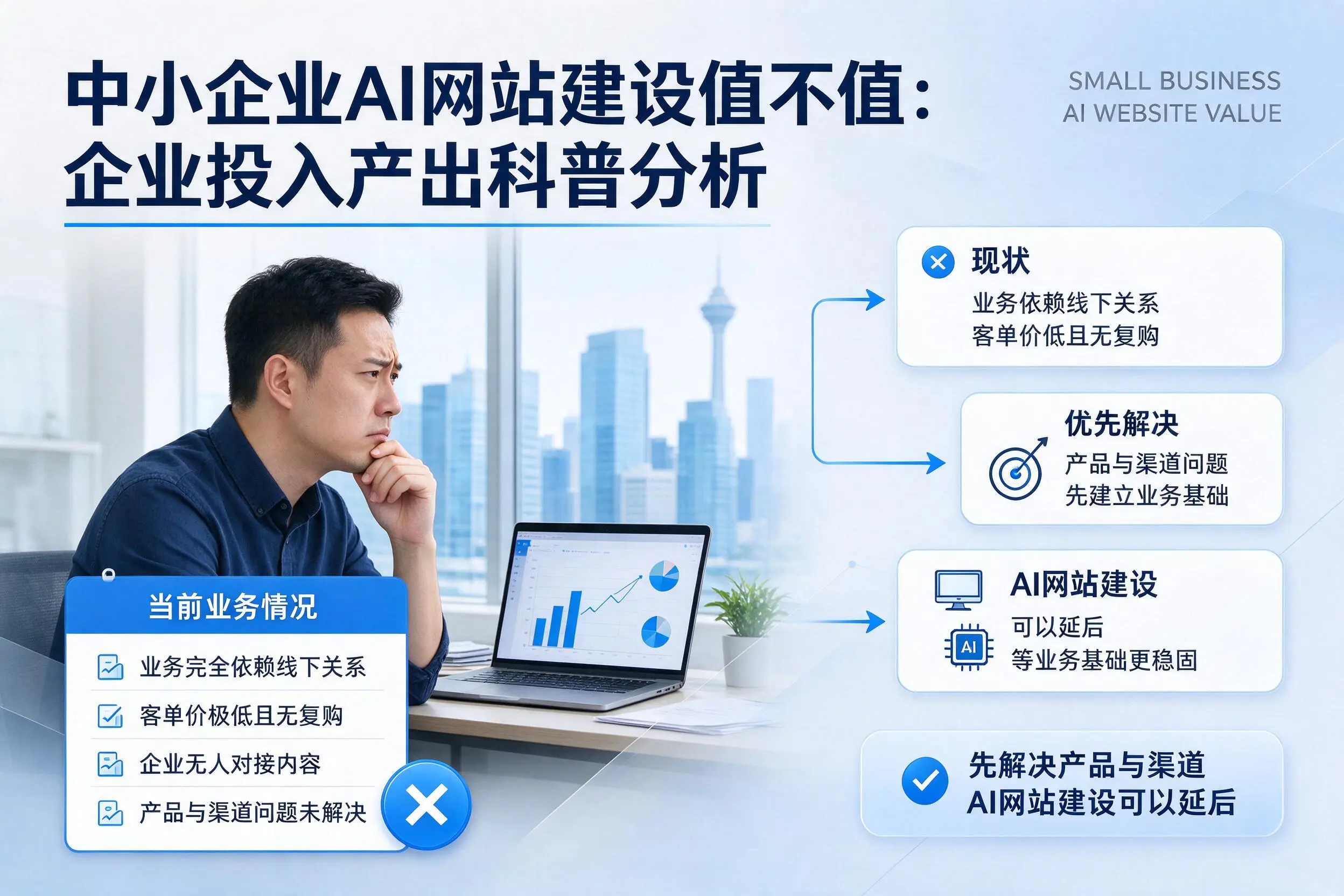 中小企业AI网站建设值不值：焦作企业投入产出科普分析