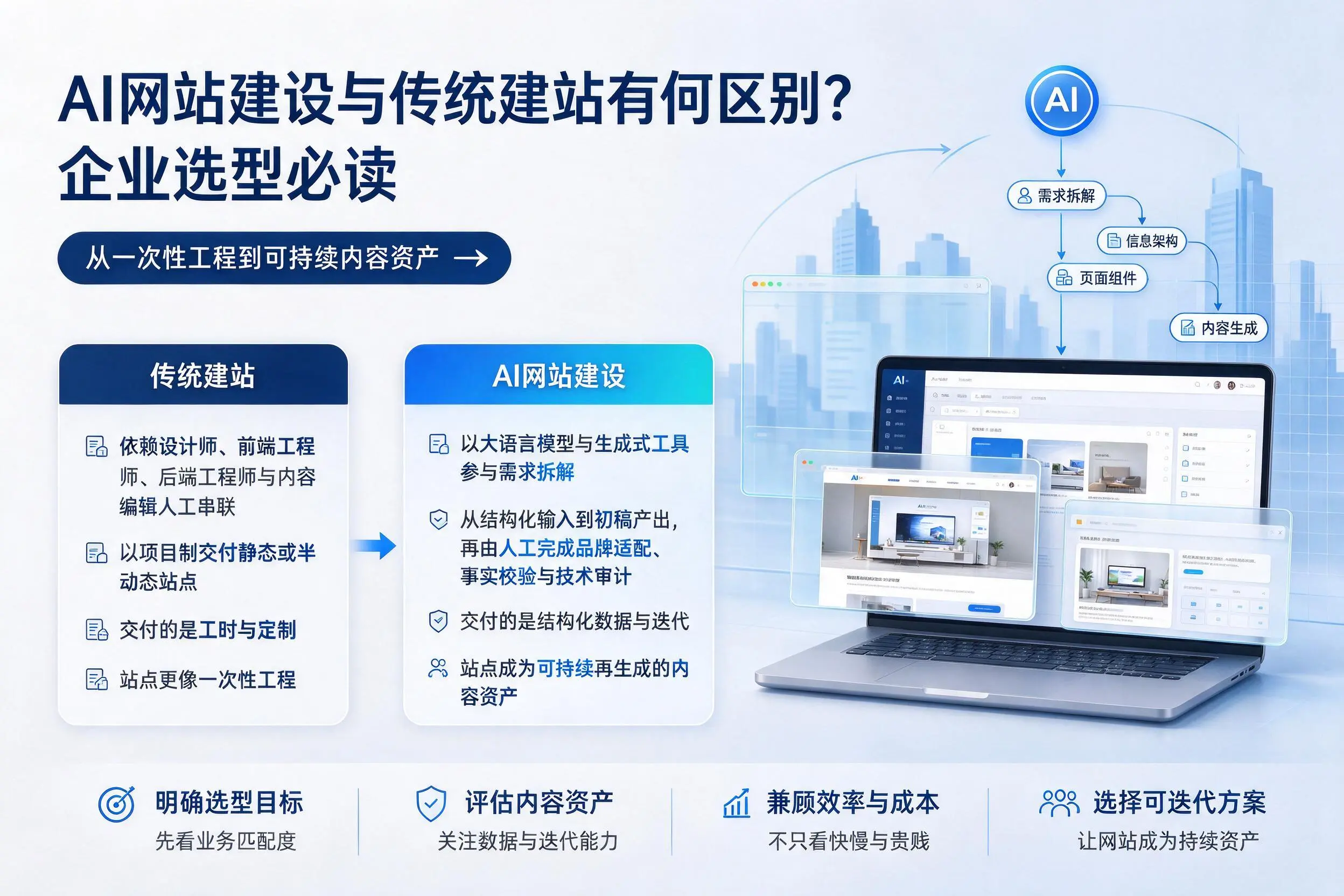 AI网站建设与传统建站有何区别？焦作企业选型必读