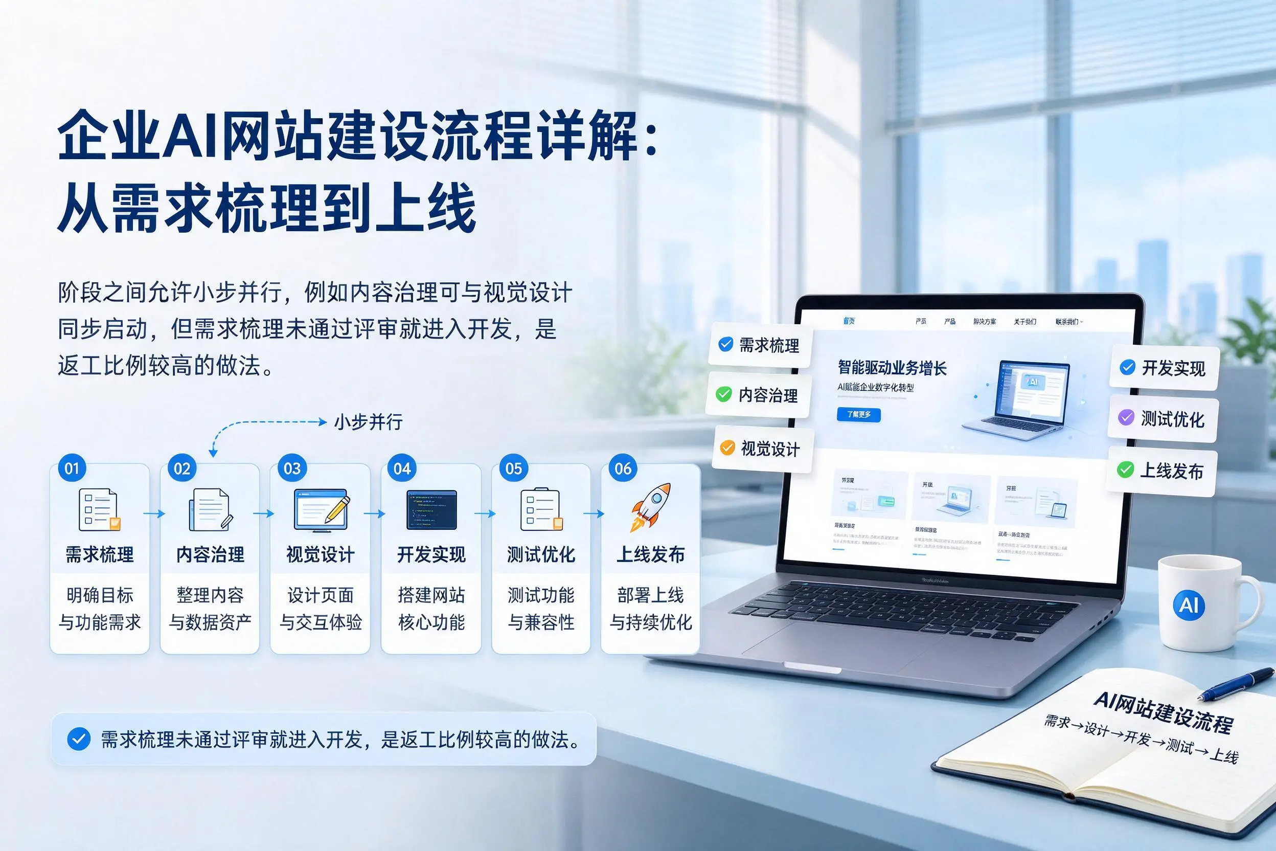 焦作企业AI网站建设流程详解：从需求梳理到上线