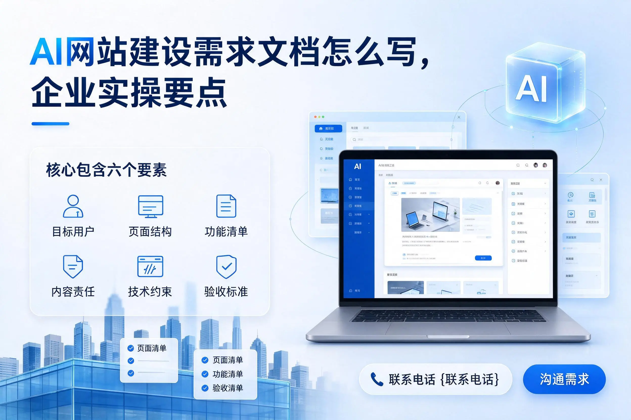 AI网站建设需求文档怎么写,焦作企业实操要点
